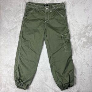 True Religion Bobbi Baggy Women’s Cargo Jogger Pants Size 30 Green